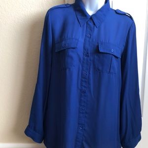 Sheer blue blouse
